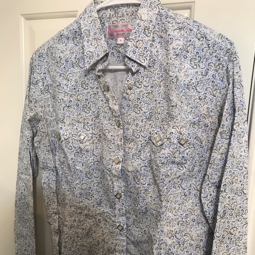 Women’s paisley button up